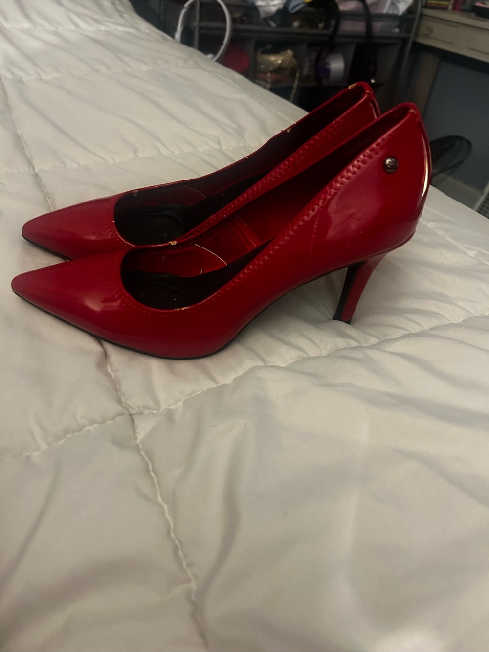 Simply Vera Vera Wang Red Patent Pointed-Toe Pumps